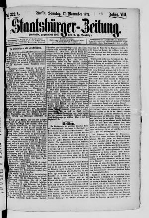Staatsbürger-Zeitung vom 17.11.1872