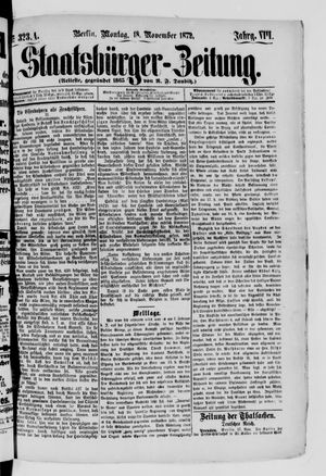 Staatsbürger-Zeitung vom 18.11.1872
