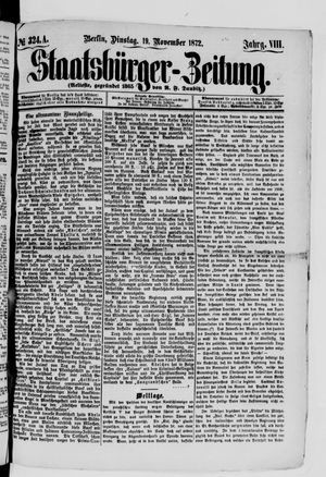 Staatsbürger-Zeitung vom 19.11.1872