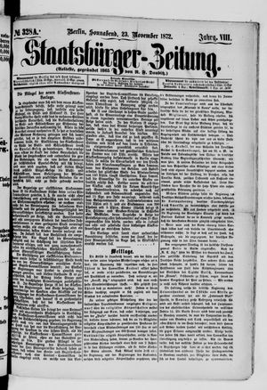 Staatsbürger-Zeitung on Nov 23, 1872