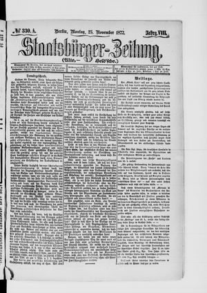 Staatsbürger-Zeitung on Nov 25, 1872