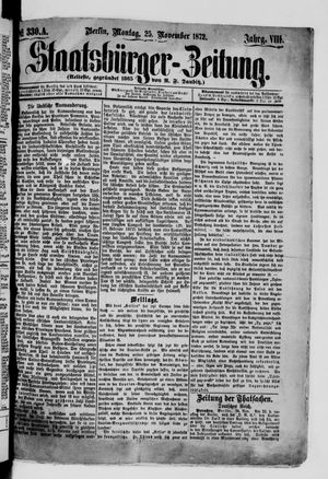 Staatsbürger-Zeitung on Nov 25, 1872