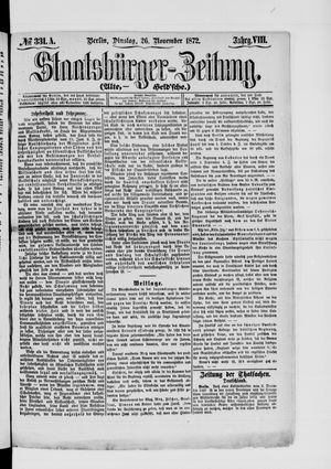 Staatsbürger-Zeitung vom 26.11.1872