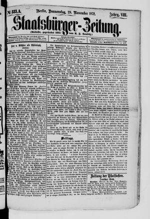 Staatsbürger-Zeitung vom 28.11.1872