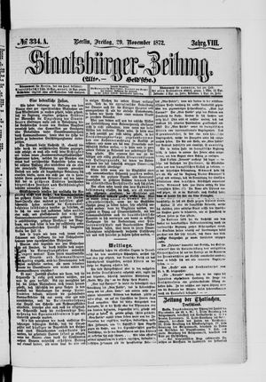 Staatsbürger-Zeitung on Nov 29, 1872