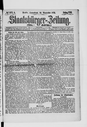 Staatsbürger-Zeitung vom 30.11.1872