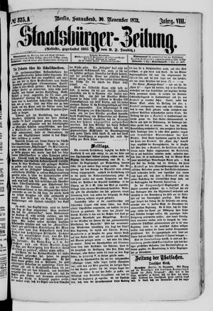 Staatsbürger-Zeitung vom 30.11.1872