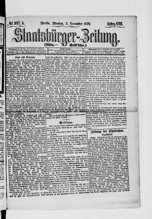 Staatsbürger-Zeitung on Dec 2, 1872