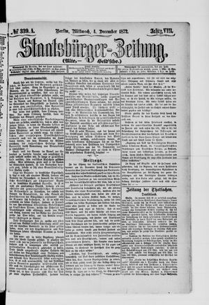 Staatsbürger-Zeitung vom 04.12.1872