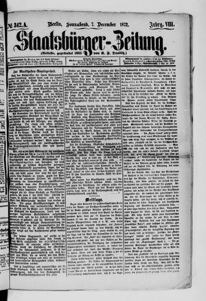 Staatsbürger-Zeitung on Dec 7, 1872