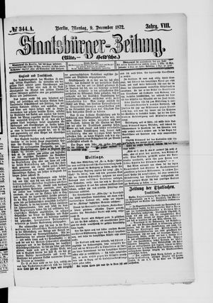 Staatsbürger-Zeitung on Dec 9, 1872