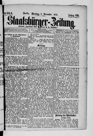 Staatsbürger-Zeitung on Dec 9, 1872
