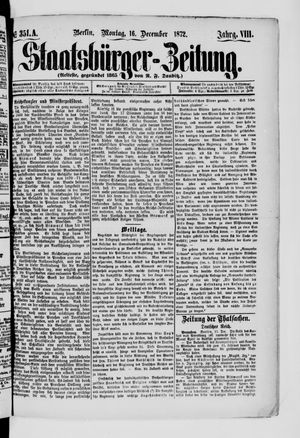 Staatsbürger-Zeitung vom 16.12.1872
