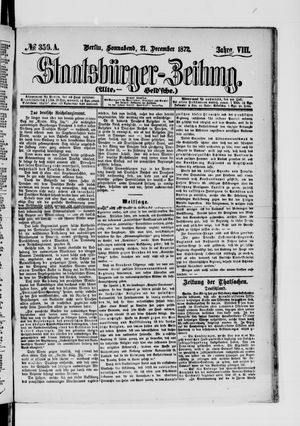 Staatsbürger-Zeitung vom 21.12.1872