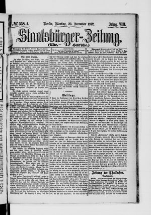 Staatsbürger-Zeitung vom 23.12.1872