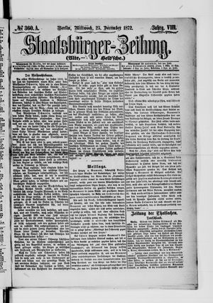 Staatsbürger-Zeitung vom 25.12.1872