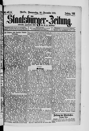 Staatsbürger-Zeitung on Dec 26, 1872