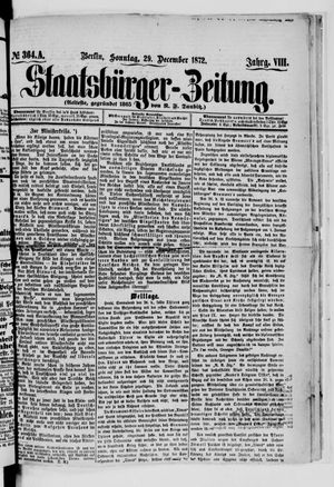 Staatsbürger-Zeitung on Dec 29, 1872