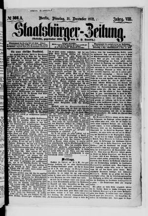 Staatsbürger-Zeitung vom 31.12.1872