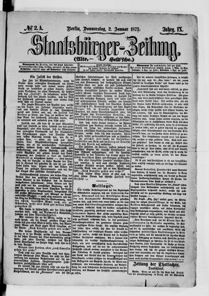 Staatsbürger-Zeitung vom 02.01.1873