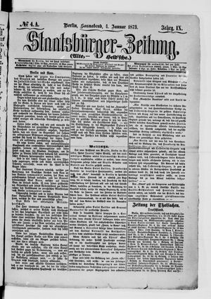 Staatsbürger-Zeitung vom 04.01.1873