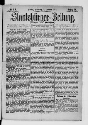 Staatsbürger-Zeitung vom 05.01.1873
