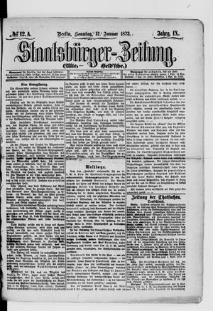 Staatsbürger-Zeitung on Jan 12, 1873