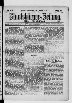 Staatsbürger-Zeitung vom 16.01.1873