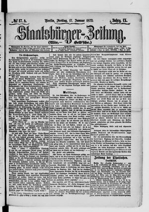 Staatsbürger-Zeitung vom 17.01.1873