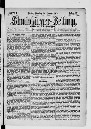 Staatsbürger-Zeitung on Jan 20, 1873