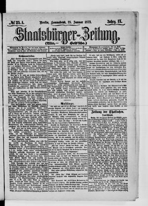 Staatsbürger-Zeitung vom 25.01.1873