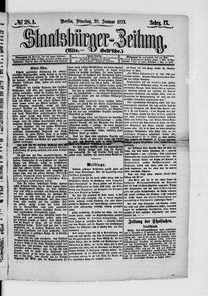 Staatsbürger-Zeitung vom 28.01.1873