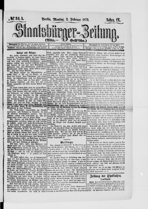Staatsbürger-Zeitung on Feb 3, 1873