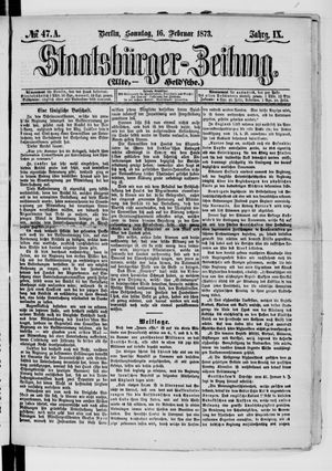 Staatsbürger-Zeitung on Feb 16, 1873