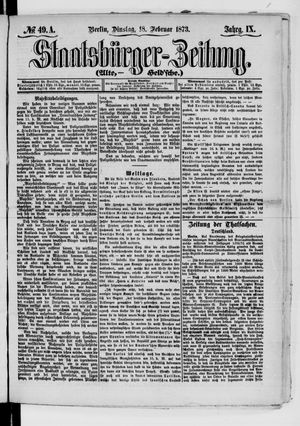 Staatsbürger-Zeitung on Feb 18, 1873