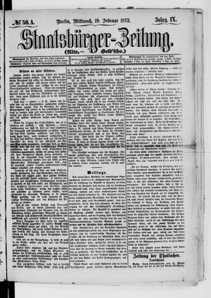 Staatsbürger-Zeitung on Feb 19, 1873