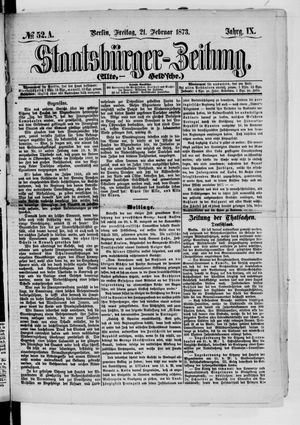 Staatsbürger-Zeitung vom 21.02.1873