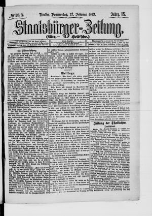 Staatsbürger-Zeitung on Feb 27, 1873