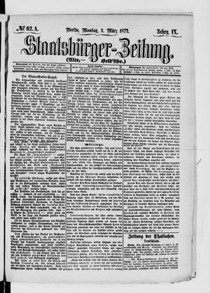 Staatsbürger-Zeitung vom 03.03.1873