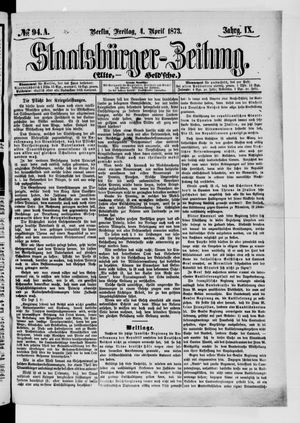 Staatsbürger-Zeitung on Apr 4, 1873
