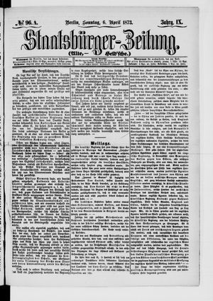 Staatsbürger-Zeitung on Apr 6, 1873