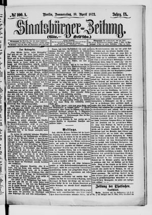 Staatsbürger-Zeitung on Apr 10, 1873