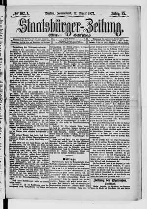 Staatsbürger-Zeitung on Apr 12, 1873
