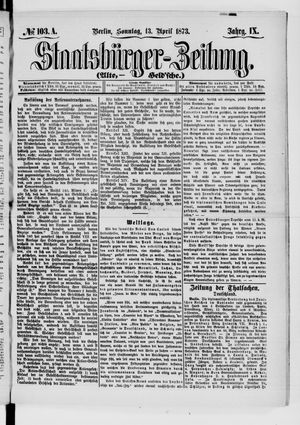 Staatsbürger-Zeitung vom 13.04.1873