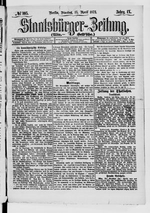 Staatsbürger-Zeitung on Apr 15, 1873