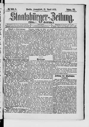 Staatsbürger-Zeitung on Apr 19, 1873