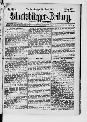 Staatsbürger-Zeitung vom 20.04.1873