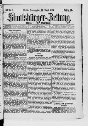 Staatsbürger-Zeitung on Apr 24, 1873