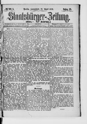 Staatsbürger-Zeitung vom 26.04.1873