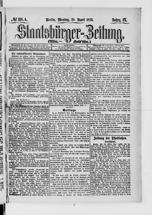 Staatsbürger-Zeitung on Apr 28, 1873